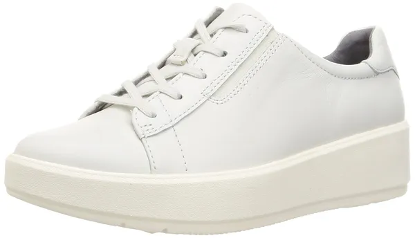 Clarks Layton Lace Leather Shoes In White Standard Fit