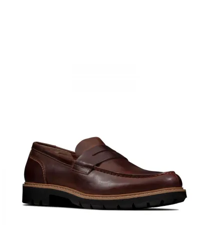 Clarks Mens Batcombe Edge Shoes - Brown Leather (archived)