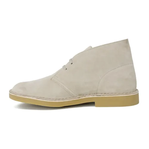 Clarks , Mens Desert Bt Evo Leather Boots ,Gray male, Sizes: