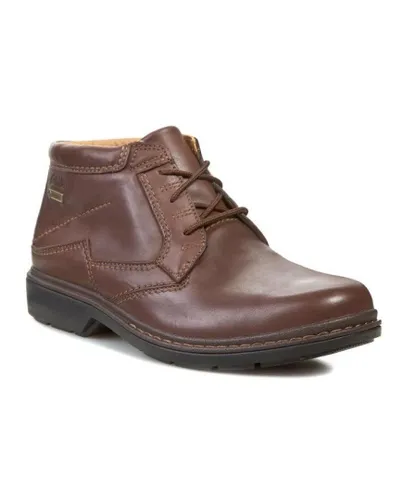 Clarks Mens Rockie Hi GTX Leather Boots Brown
