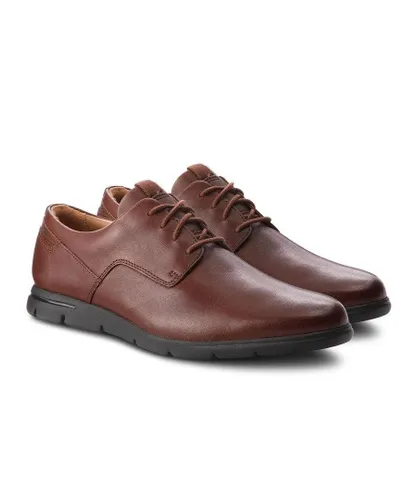 Clarks Mens Vennor Walk Leather G Shoes Various Colours 5050409111932 - Burgundy