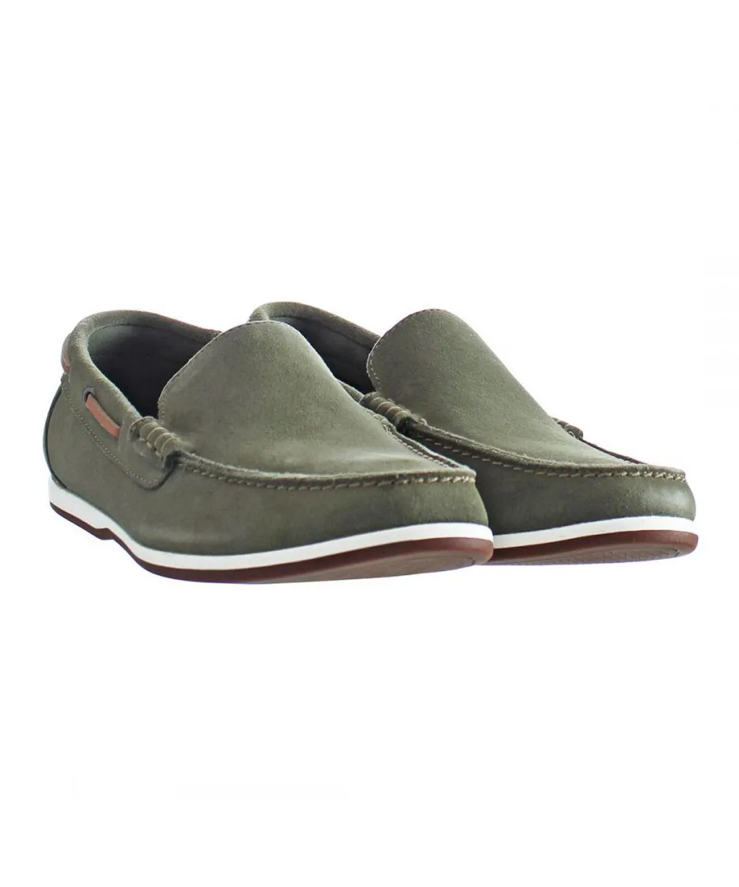 Clarks Morven Sun Mens Green Shoes Leather