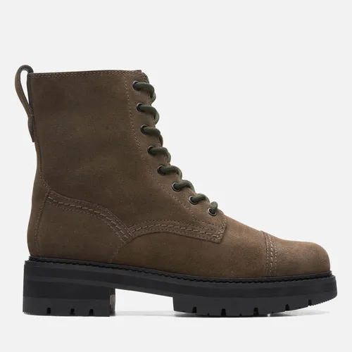 Clarks Orianna Cap Lace Up Suede Boots - UK