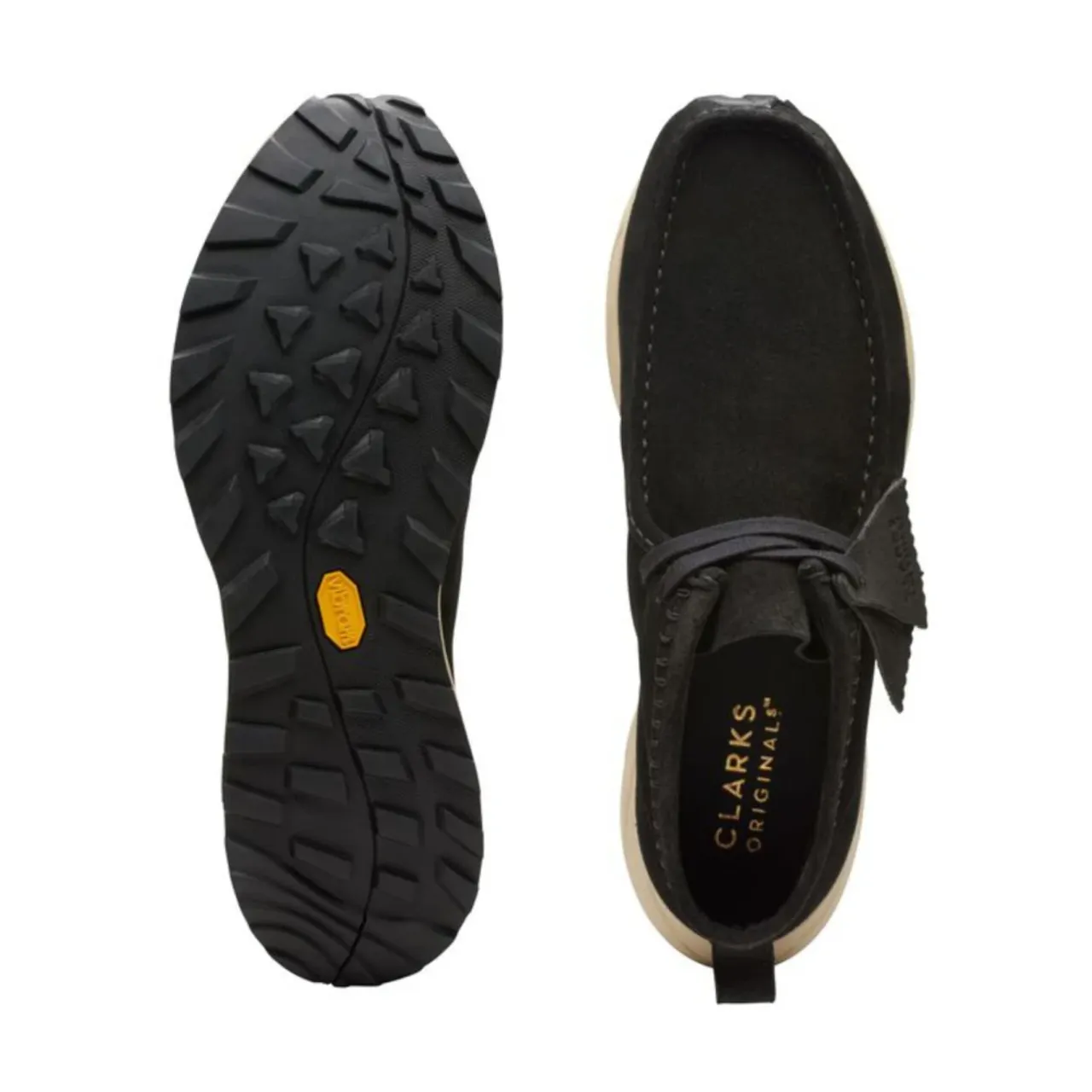 Clarks , Originals Wallabee Eden Black Suede Shoes ,Black male, Sizes:
