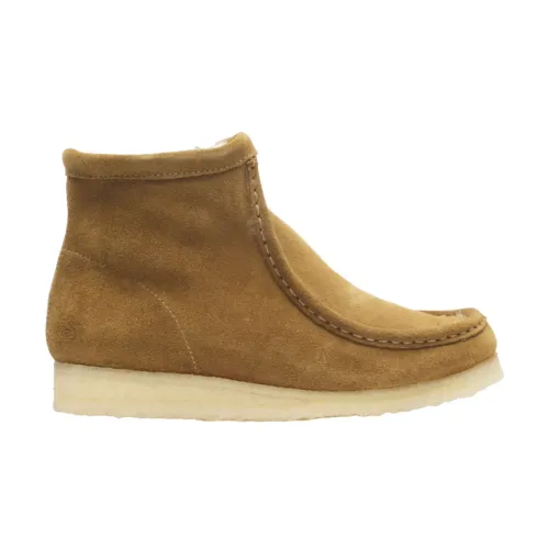 Clarks , Originals Wallabee Hi Tan Wlined Winter Boots ,Beige female, Sizes: