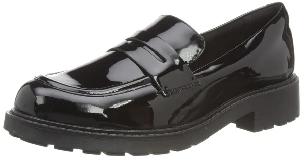 Clarks Orinoco 2 Penny Leather Shoes In Black Patent