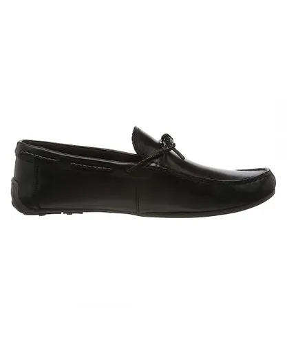 Clarks Reazor Mens Black Boat Shoes Leather