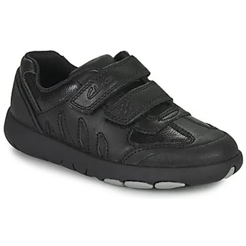 Clarks  REX STRIDE K  boys's Children's Shoes (Trainers) in Black