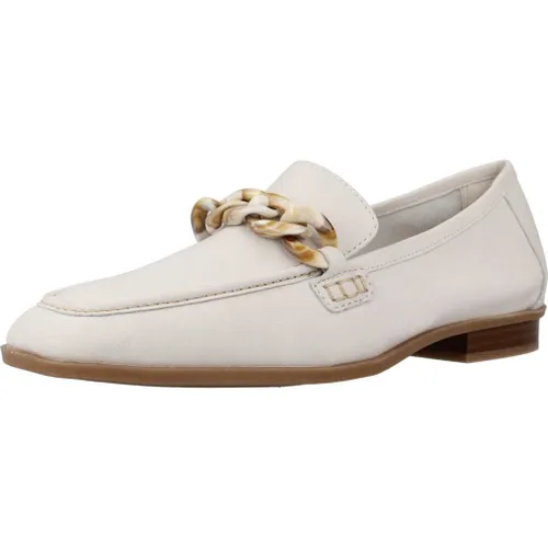 Clarks Sarafyna Iris Leather Shoes in White Standard Fit