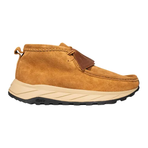 Clarks , Stylish Wallabee Eden Lace-up Boots ,Beige male, Sizes: