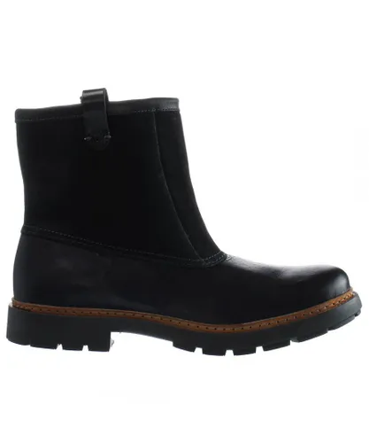 Clarks Trace Top Mens Black Boots Leather