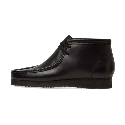 Clarks , Wallabee Boot Leather ,Black male, Sizes: