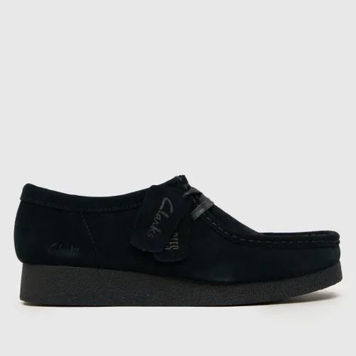 Clarks Wallabee evo Flat Shoes in Black