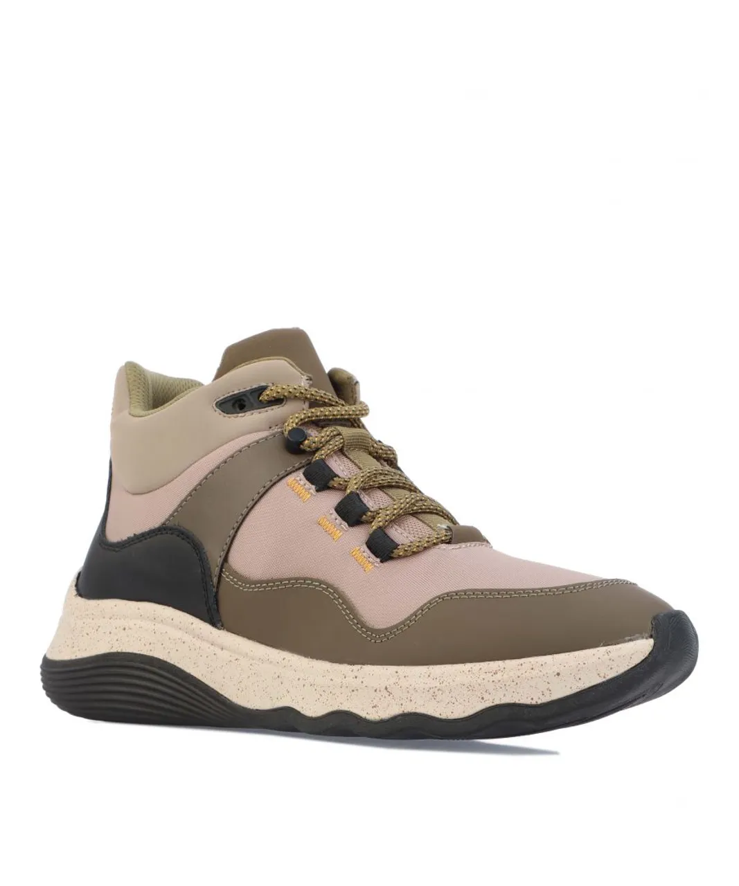 Clarks Womenss Jaunt Lo Boots in olive Leather (archived)