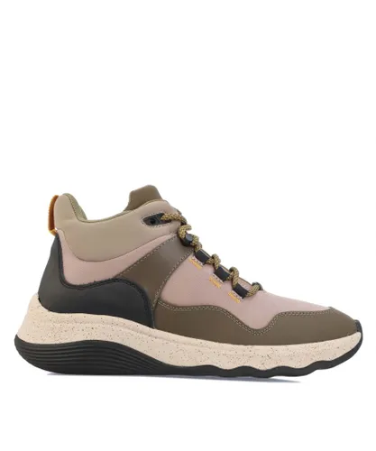 Clarks Womenss Jaunt Lo Boots in olive Leather (archived)