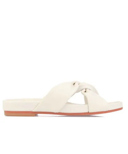 Clarks Womenss Pure Twist Sandals in White Leather