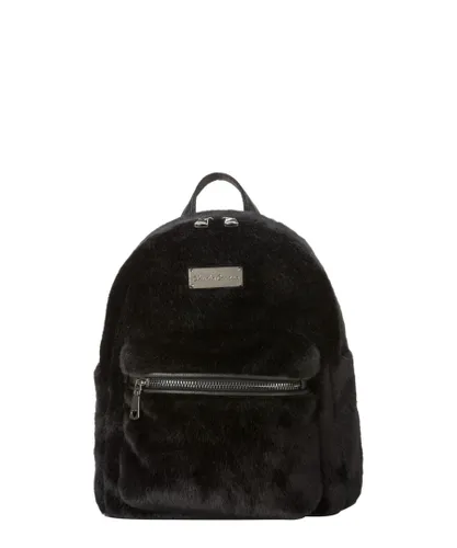 Claudia Canova Womens Anii XS Faux Fur Backpack - Black - One Size