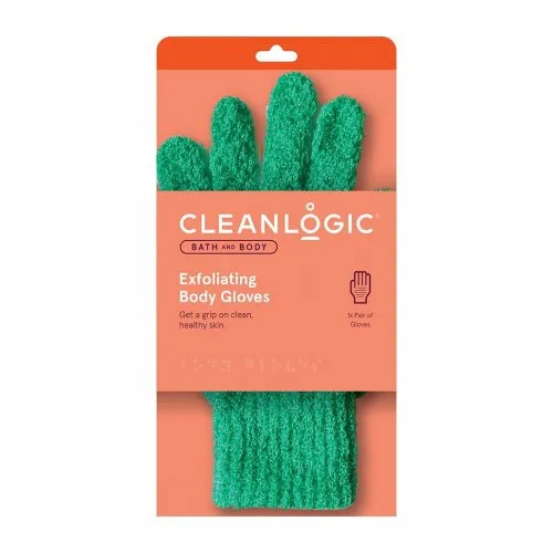 Cleanlogic Bath & Body Exfoliating Body Gloves Emerald