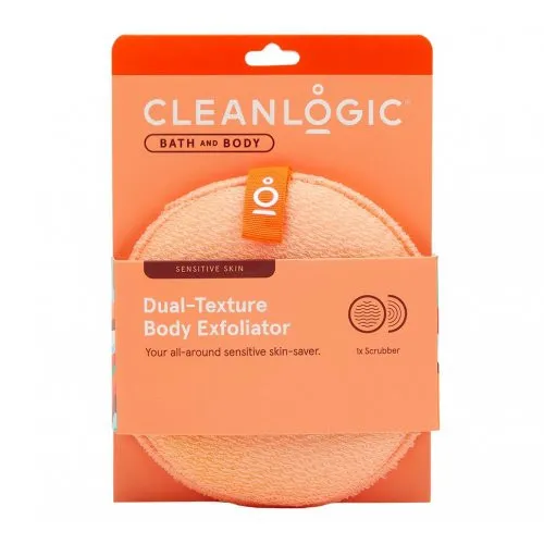 Cleanlogic Bath & Body Sensitive Skin Dual-Texture Body Exfoliator Coral
