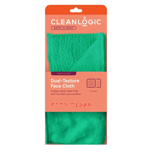 Cleanlogic Sensitive Skin Dual-Texture Face Cloth Emerald