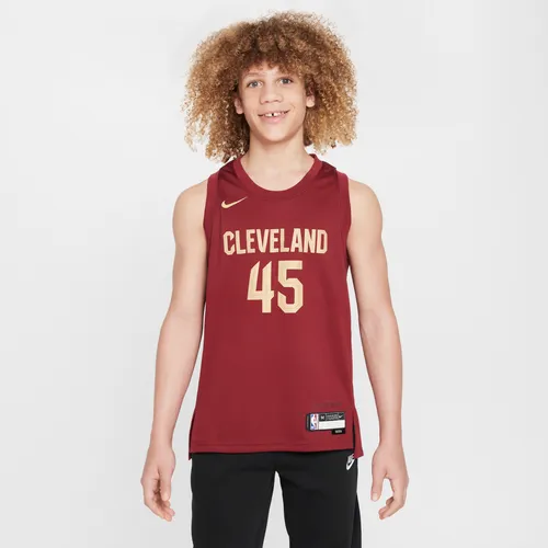 Cleveland Cavaliers 2023/24 Icon Edition Older Kids' (Boys') Nike Dri-FIT NBA Swingman Jersey - Red - Polyester