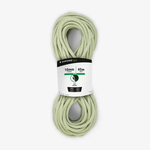 Climbing Rope 10mm X 45m - Klimb Gym Green