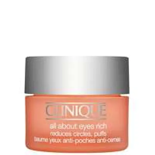 Clinique Eye and Lip Care All About Eyes Rich Reduces Circles, Puffs 15ml / 0.5 fl.oz.
