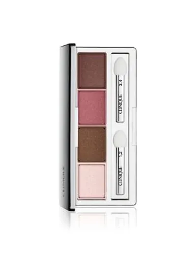 Clinique Womens All About Shadow™ Quad Eyeshadow 4.8g - Pale Blush, Pale Blush,Light Brown,Light Purple,Gold