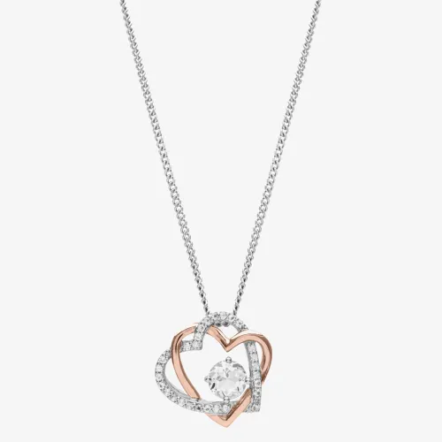 Clogau Always in my Heart White Topaz Pendant Necklace 3SAMH0091