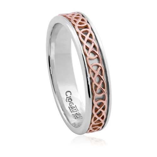 Clogau Annwyl Sterling Silver 9ct Rose Gold Ring - S