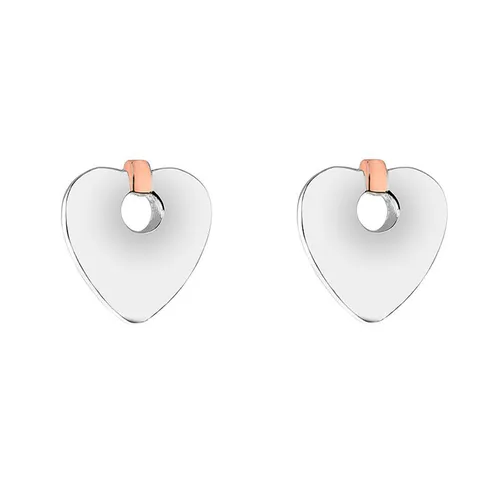 Clogau Cariad Sterling Silver Heart Stud Earrings - 16-16.5cm
