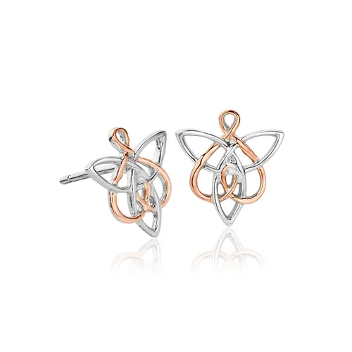 Clogau Fairies of the Mine White Topaz Sterling Silver Stud Earrings - Silver