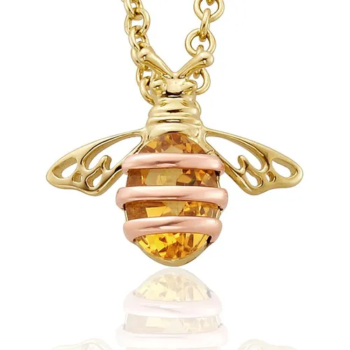 Clogau Honey Bee 9ct Rose Yellow Gold Citrine Necklace