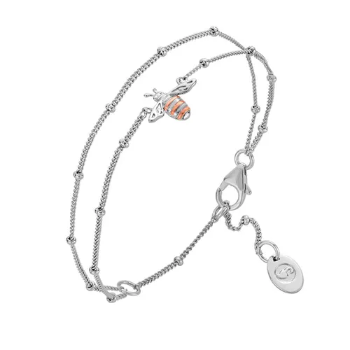 Clogau Honey Bee Sterling Silver Double Chain Bracelet - Sterling Silver