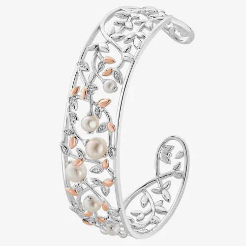 Clogau Lily of the Valley Silver & Pearl Bangle 3SLYV0338