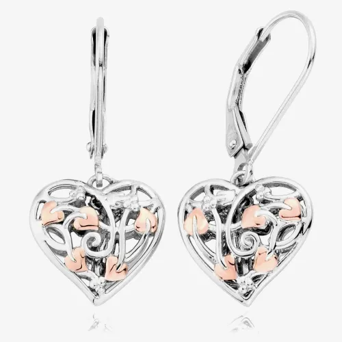 Clogau Silver 9ct Rose Gold Fairy Dropper Earrings 3STFLE1