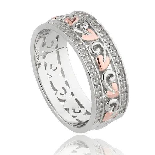 Clogau Tree of Life Sterling Silver Bar Wide Ring - N