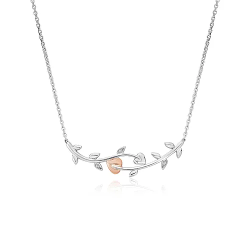 Clogau Vine of Life White Topaz Sterling Silver Necklace - Silver