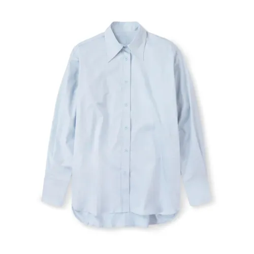 Closed , Baby Blue Classic Collar Shirt ,Blue female, Sizes: