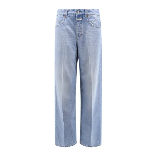 Closed , Blue Jeans with Silver Metal Buttons ,Blue female, Sizes:
