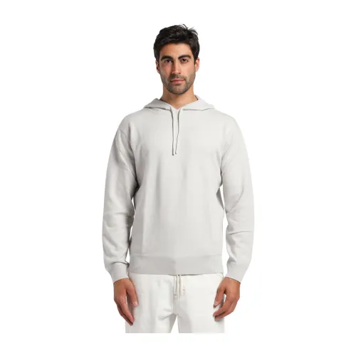 Closed , Cashmere Blend Hooded Sweater ,White male, Sizes: