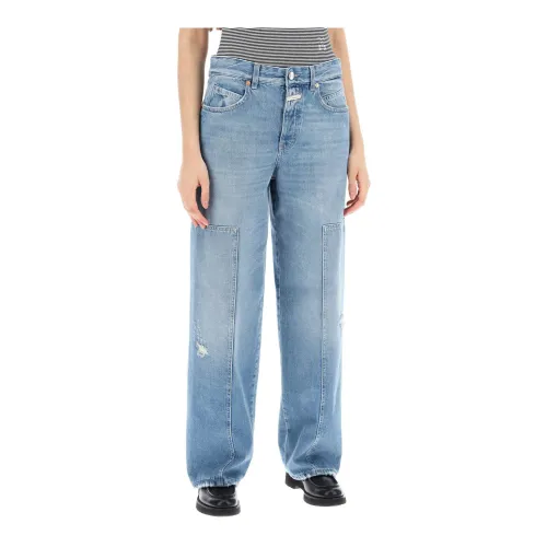 Closed , Closed nikka jeans with patches ,Blue female, Sizes: