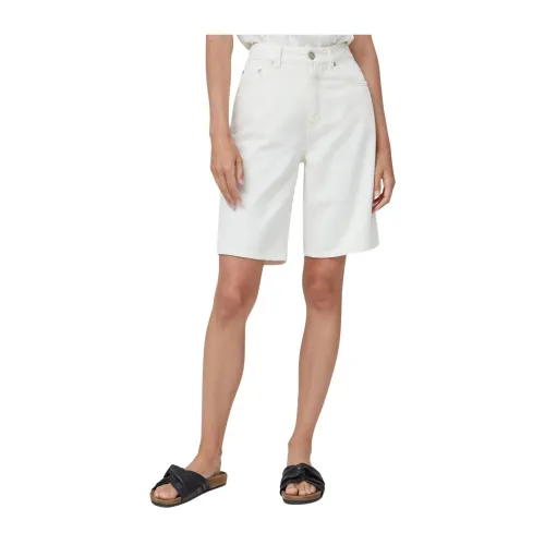 Closed , Cotton Regular Bermuda Shorts ,White female, Sizes: