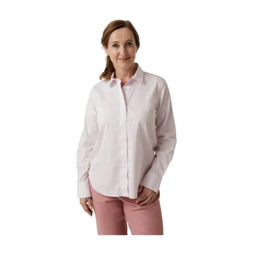 Closed , Light Orchid Blouse with Collar and Long Sleeves ,Pink female, Sizes: