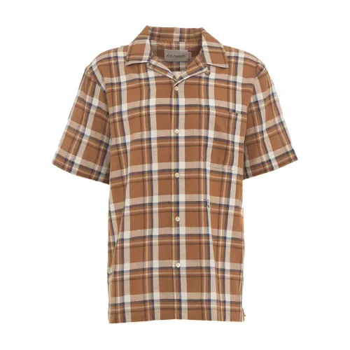 Closed , Men's Clothing Shirts Brown Ss24 ,Brown male, Sizes: