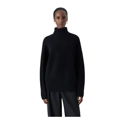 Closed , Merino Wool Turtleneck Sweater ,Black female, Sizes: