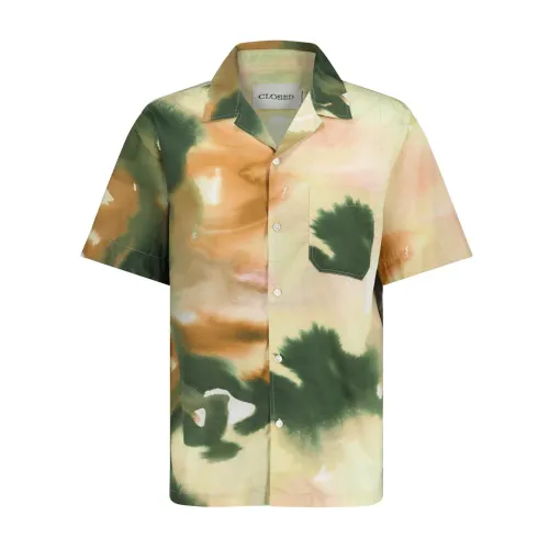 Closed , Printed Short Sleeve Shirt ,Multicolor male, Sizes: