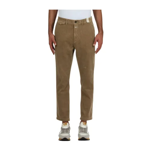 Closed , Slim Cut Cropped Pants ,Brown male, Sizes: