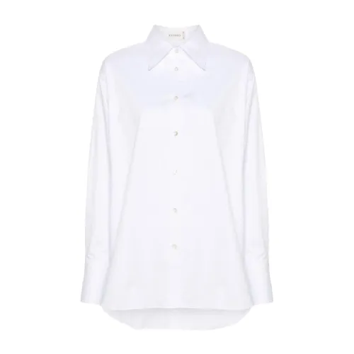 Closed , White Stretch-Cotton Poplin Shirt ,White female, Sizes:
