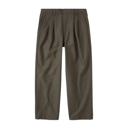 Closed , Wide-Leg Pants with Double Pleats ,Gray male, Sizes:
